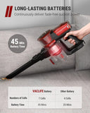 VacLife 25Kpa Cordless Stick Vacuum Cleaner, 6-in-1 Cordless Vacuum Cleaner w/Strong Suction for Pet Hair Carpet Hard Floor, Max 45 Min Runtime, Wireless Vaccine Cleaner w/LED Headlights, Red (VL732) - ASIN: B0BX74VCGJ